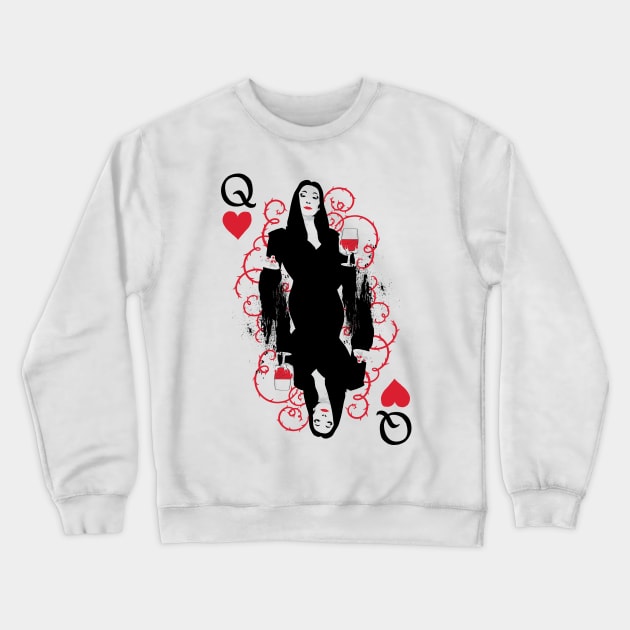 Addams Cards - Morticia Crewneck Sweatshirt by polliadesign